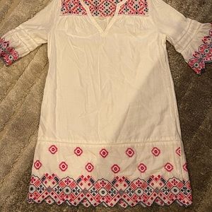 Vineyard vines size 8 dress coral pink blue and white dress